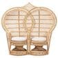 Baxton Studio Nerita Two-Seater Peacock Chair in White, , large