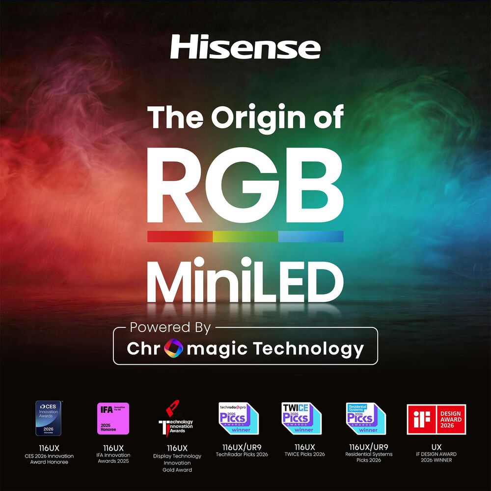 Hisense Series UR8 65" RGB MiniLED UHD - Smart Google TV in Black, , large