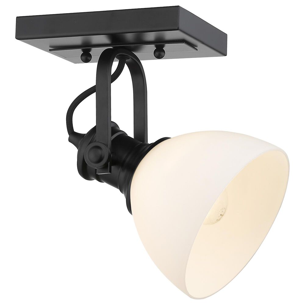 Golden Lighting Hines 1-Light Semi-Flush in Matte Black, , large