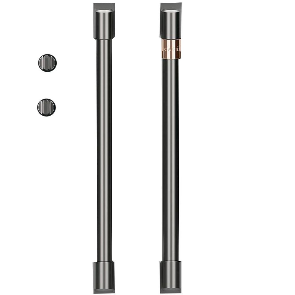 Cafe Handle and Knob Kit for Single Wall Oven in Brushed Black, , large