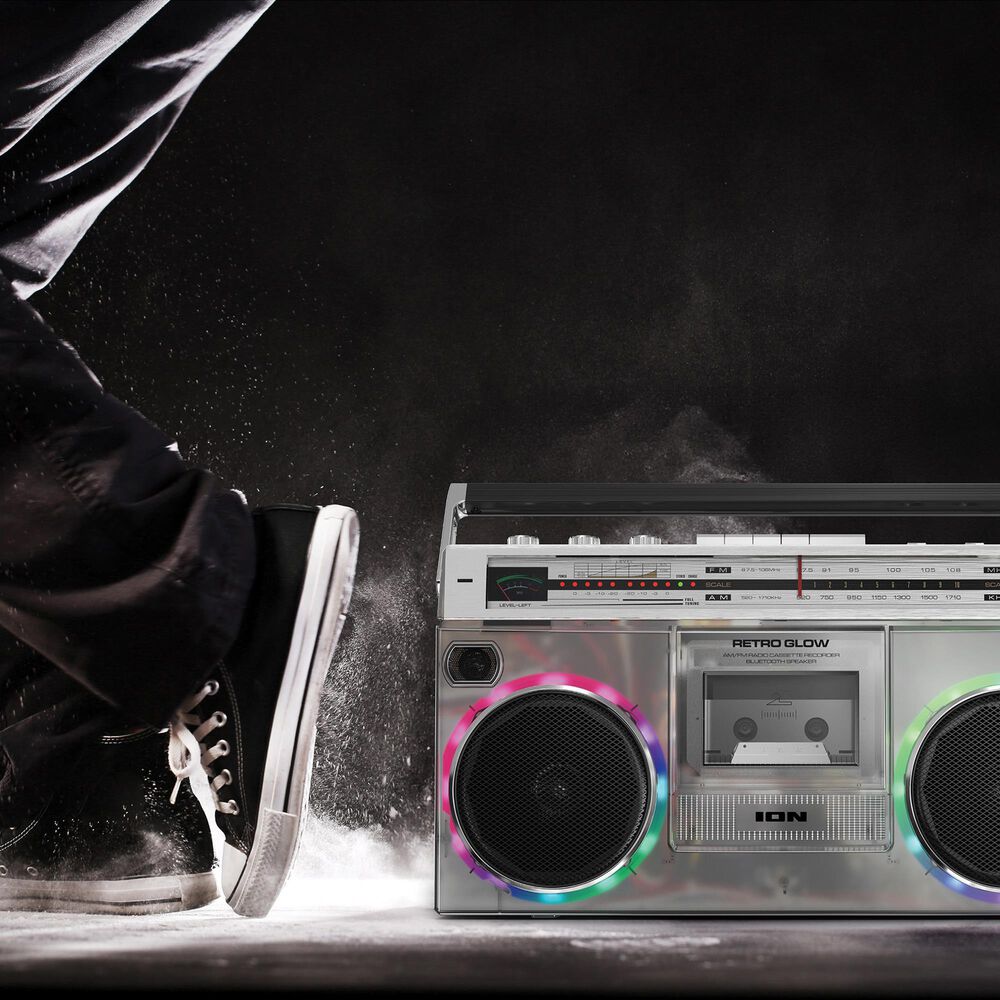Ion Retro Glow Bluetooth Speaker in Silver, , large