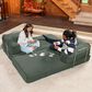 Jaxx Unsofa Stationary Loveseat in Forest Dark Green, , large