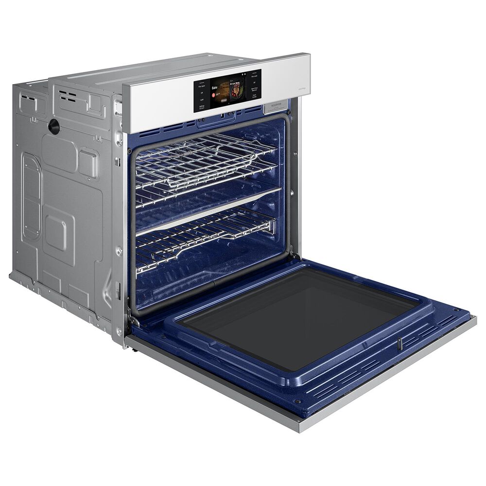 Samsung Bespoke 2-Piece Kitchen Package with White Bespoke 30" Single Wall Oven and Black 30" Induction Cooktop, , large