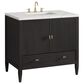 James Martin Vanities Myrrin 36" Vanity in Carbon Oak with 3 cm Ethereal Noctis Quartz Top, , large