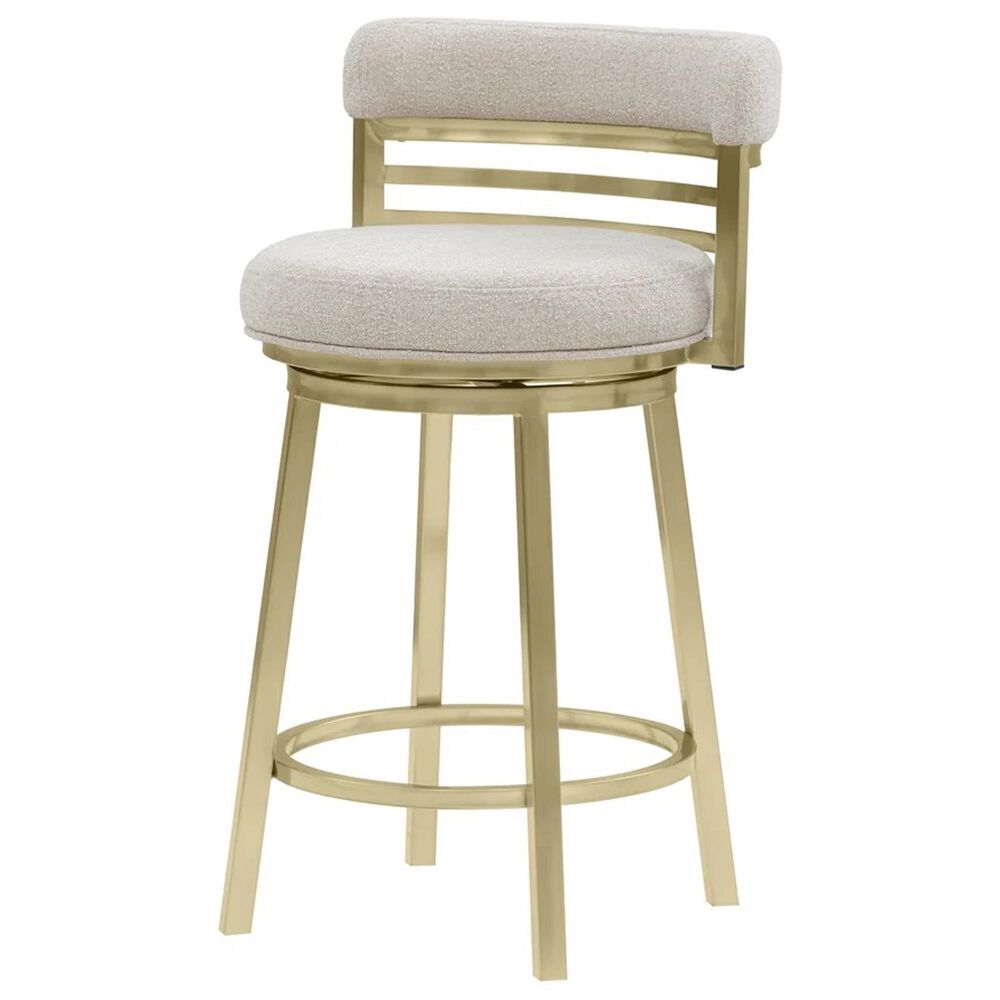Armen Living Santorini Counter Stool in Gold, , large