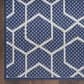 Nourison Horizon HOZ01 Navy 8" x 10" Indoor/Outdoor Area Rug, , large
