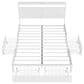 HOMLUX Queen 4-Drawer Storage Bed with LED Headboard and Charging Station in White, , large