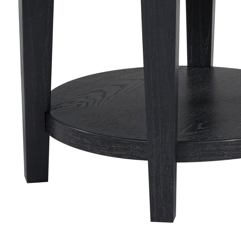 Ashley Marstream Round End Table in Dark Charcoal Black, , large