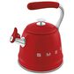 SMEG 2.3L 50"s Style Stovetop Whistling Kettle in Red, , large