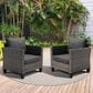 HOMLUX 28" Patio Single Chair in Black (Set of 2), , large