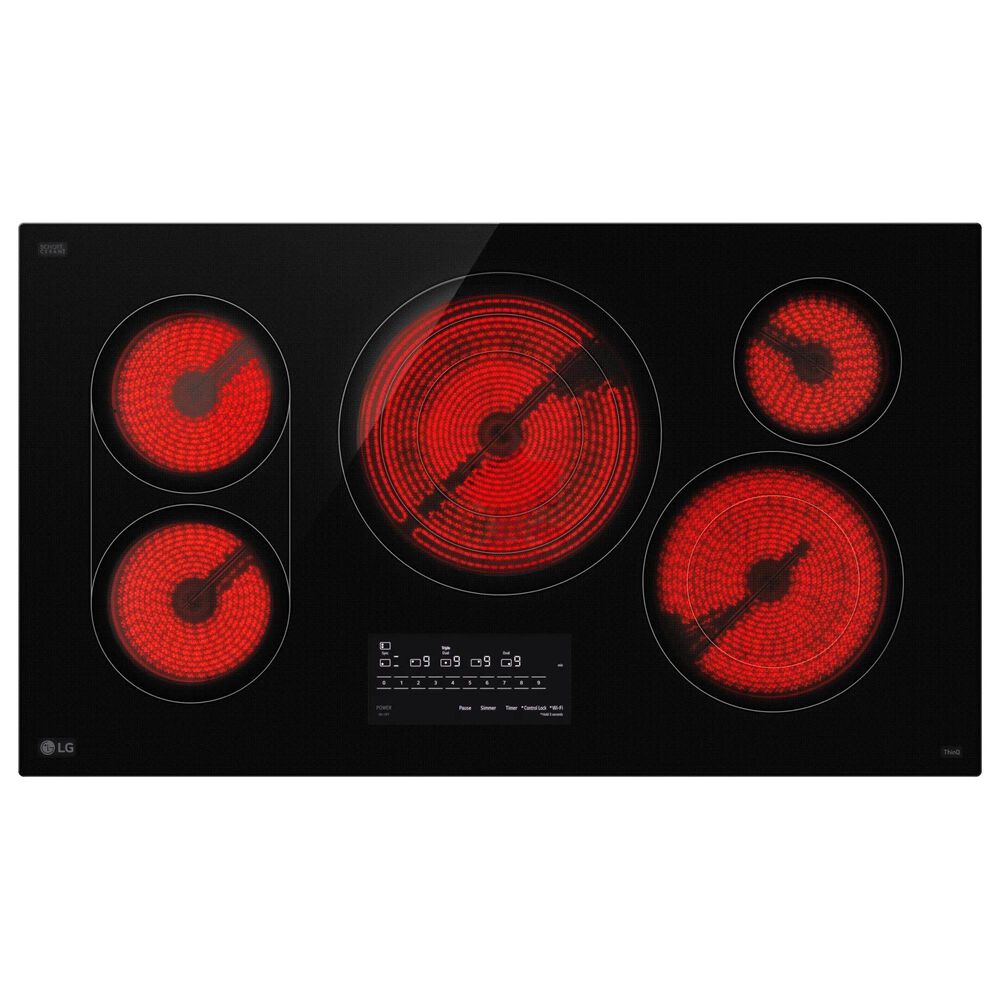 LG 36&quot; Electric Cooktop with UltraHeat in Black, , large