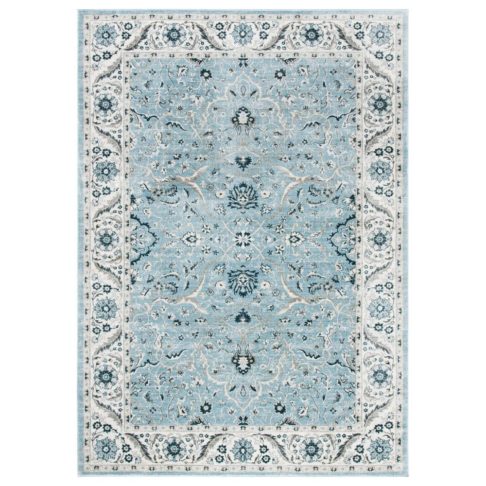 Safavieh Isabella 4" x 6" Light Blue and Cream Area Rug, , large