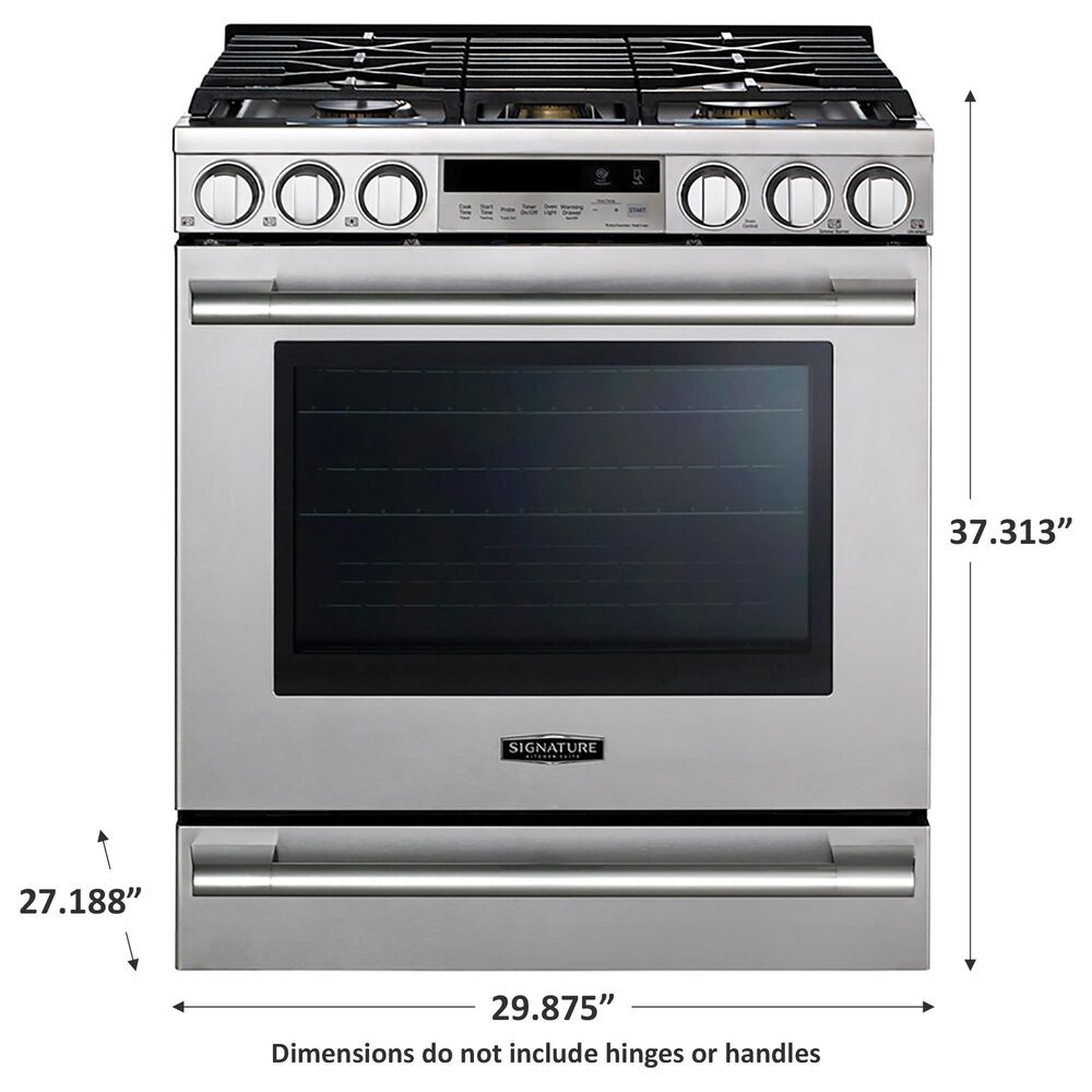 Signature Kitchen Suite 6.3 Cu. Ft. Slide-In Gas Range in Stainless Steel, , large