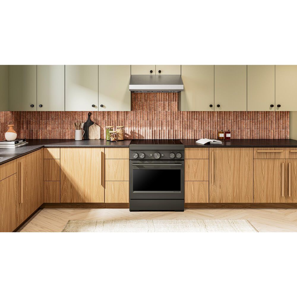 KitchenAid 30" Induction Commercial Range in Black Ore, , large
