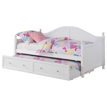 Pacific Landing Twin Daybed with Trundle in White, , large