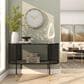 Maple and Jade Decorative Wall Clock in Matte Gold and White, , large