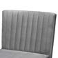 Baxton Studio Alvis Side Chair with Grey Velvet Cushion in Walnut Brown, , large