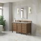 James Martin Brittany 60" Single Bathroom Vanity in Pecan with 3 cm Victorian Silver Silestone Top, Rectangular Sink and FreePower Wireless Charger, , large