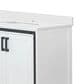 Lexora Home Ziva 72" Double Bathroom Vanity in White with 2 cm White Quartz Top and Rectangular Sinks, , large