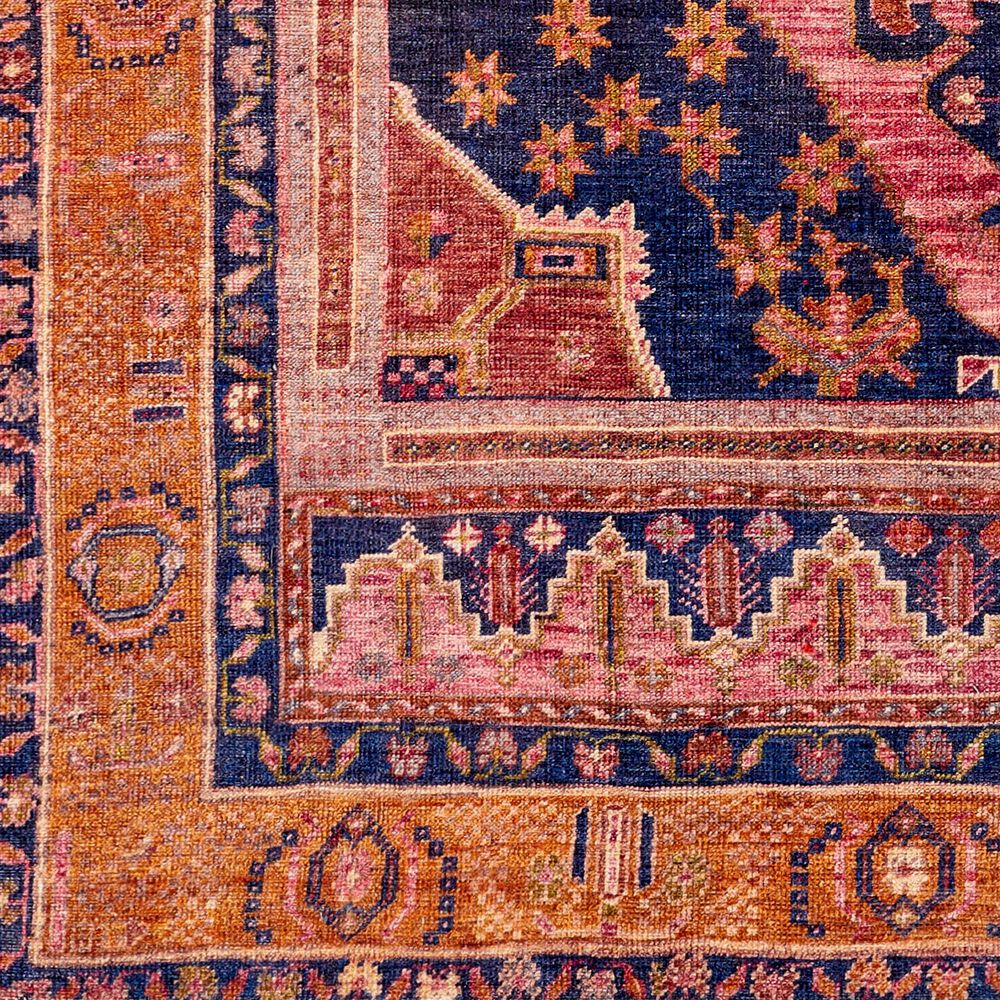 Surya Amelie AML-2347 2&#39; x 2&#39;11&quot; Blue, Pink, Orange and Wheat Area Rug, , large