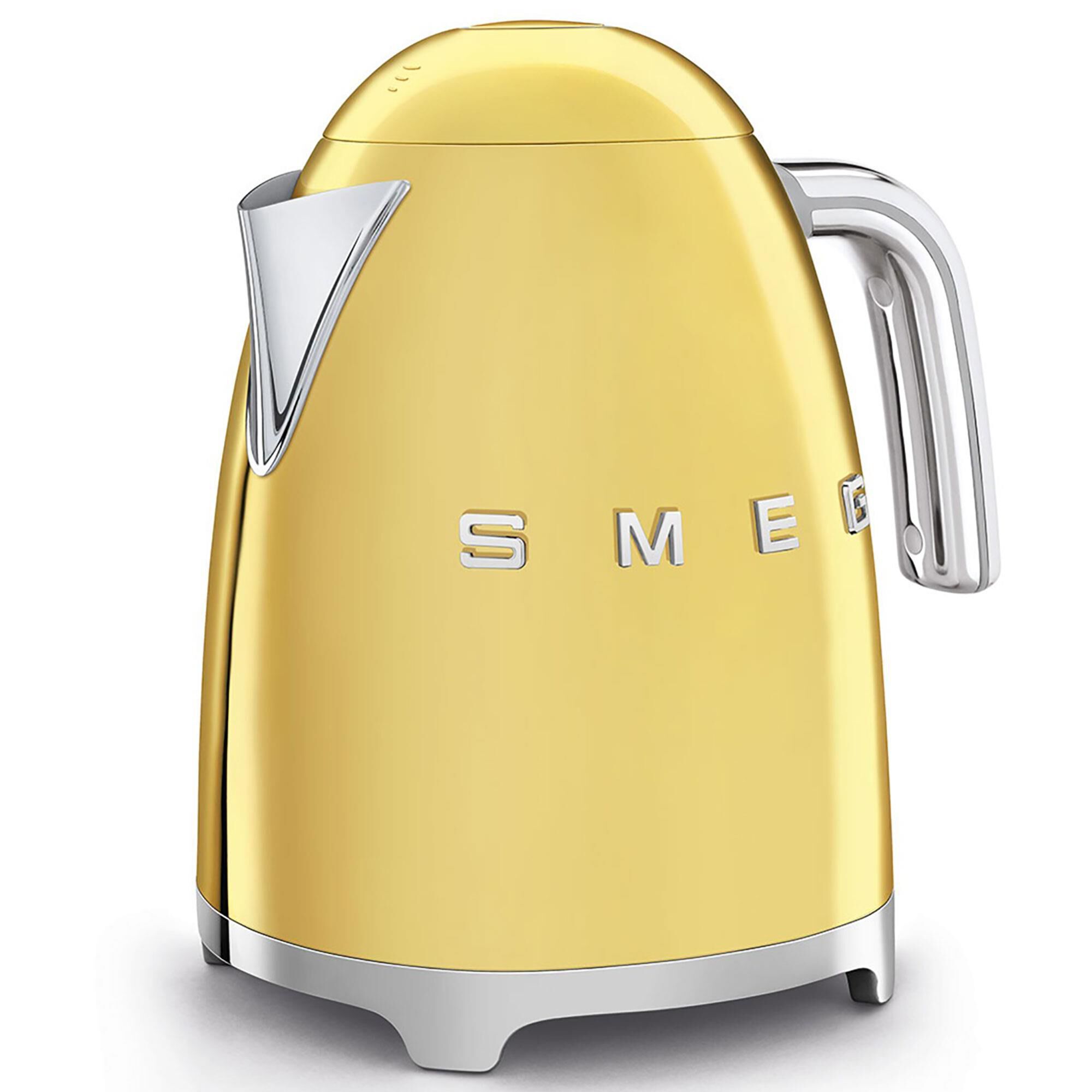Smeg 7 Cup Stainless Steel Retro Style Electric Kettle in Gold NFM