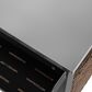 Hearth and Haven 2-Door Outdoor Bar Cart with Stainless Steel Top in Brown and Black, , large