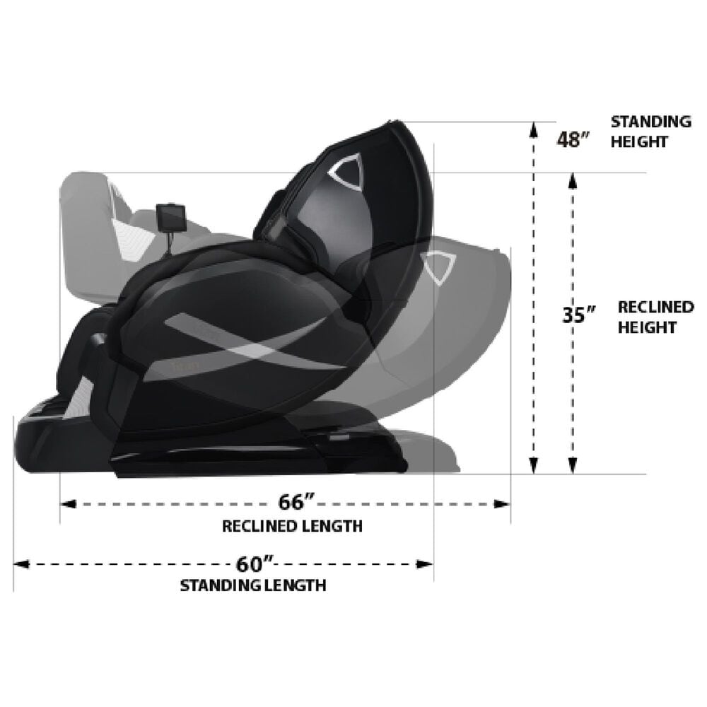 Osaki Advent 4D Power Zero Gravity Massage Chair with Spinning Calf Rollers in Black, , large