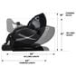 Osaki Advent 4D Power Zero Gravity Massage Chair with Spinning Calf Rollers in Black, , large