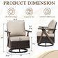 Sunwell Garden 3-Piece Patio Chat Set in Beige, , large
