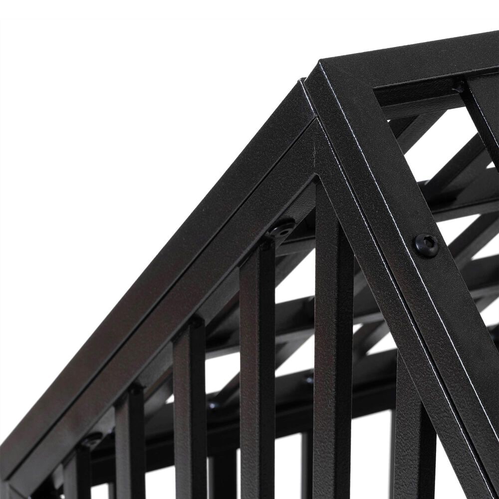HOMLUX 55" Heavy Duty Dog Cage Pet Crate with Roof and Window on Roof in Black, , large