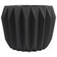 Creative Coop Round Fluted Planter in Matte Grey, , large