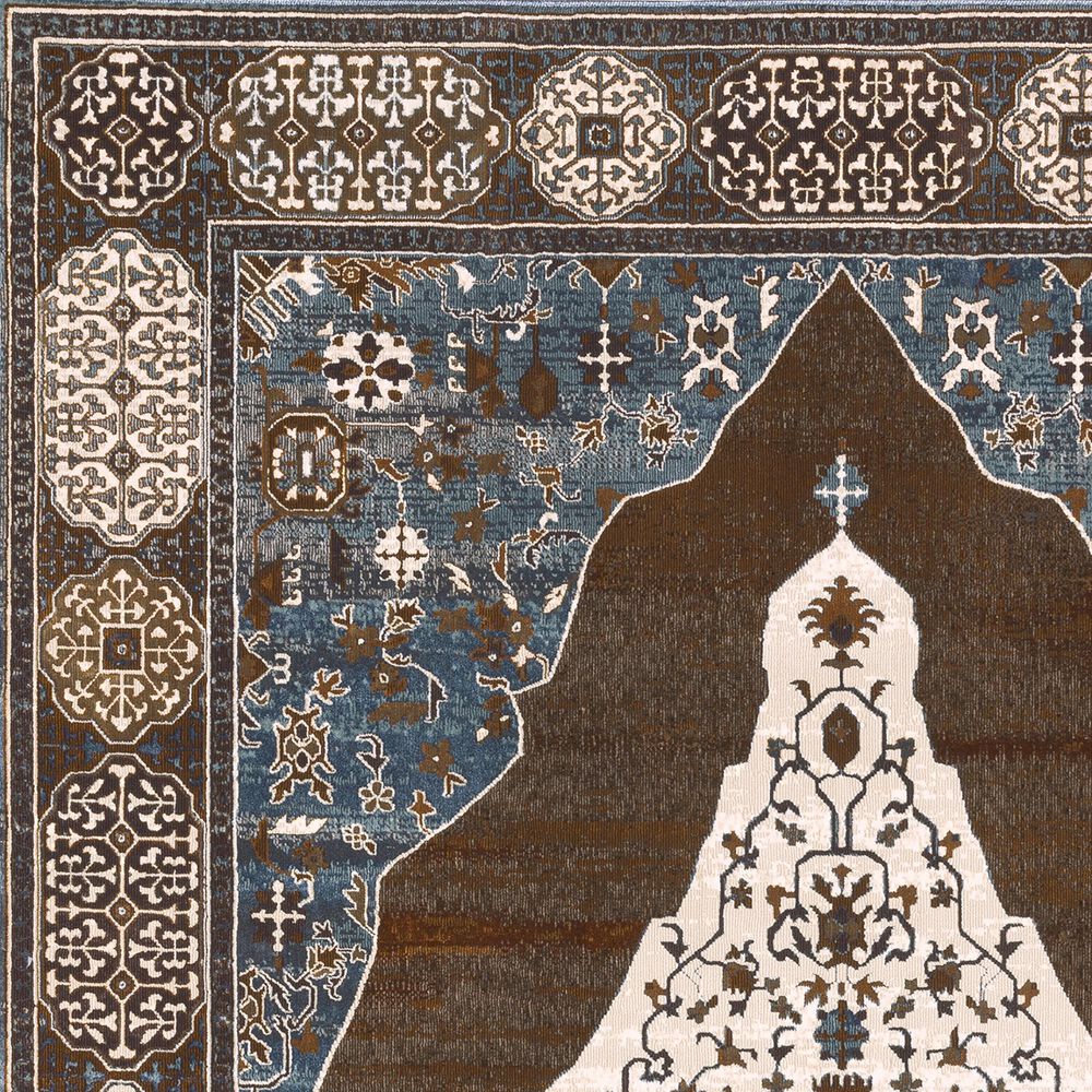 Oriental Weavers Ellington ELL06 3&#39;10&quot; x 5&#39;5&quot; Rust and Blue Area Rug, , large