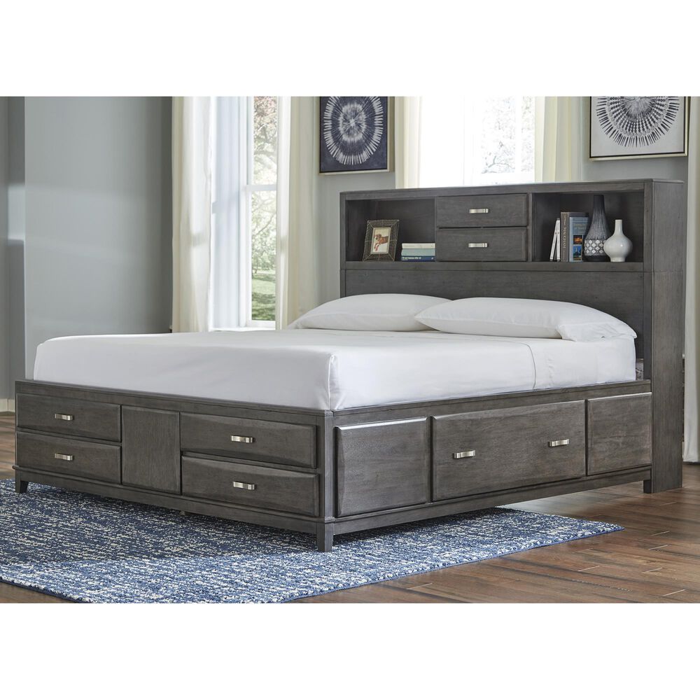 Ashley Caitbrook Cal King Storage Bed in Gray, , large
