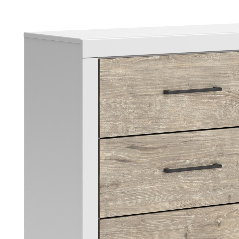 Ashley Charbitt 4-Piece Queen Panel Bedroom Set in Brown and Matte White, , large