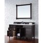 James Martin Vanities Brittany 60" Single Bathroom Vanity in Burnished Mahogany with 3 cm White Zeus Quartz Top and Rectangular Sink, , large
