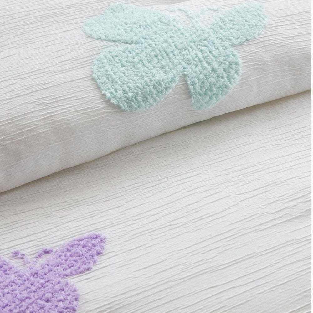 Hampton Park Rio 4-Piece Full/Queen Comforter Set in Purple, Blush Pink and Bright White, , large