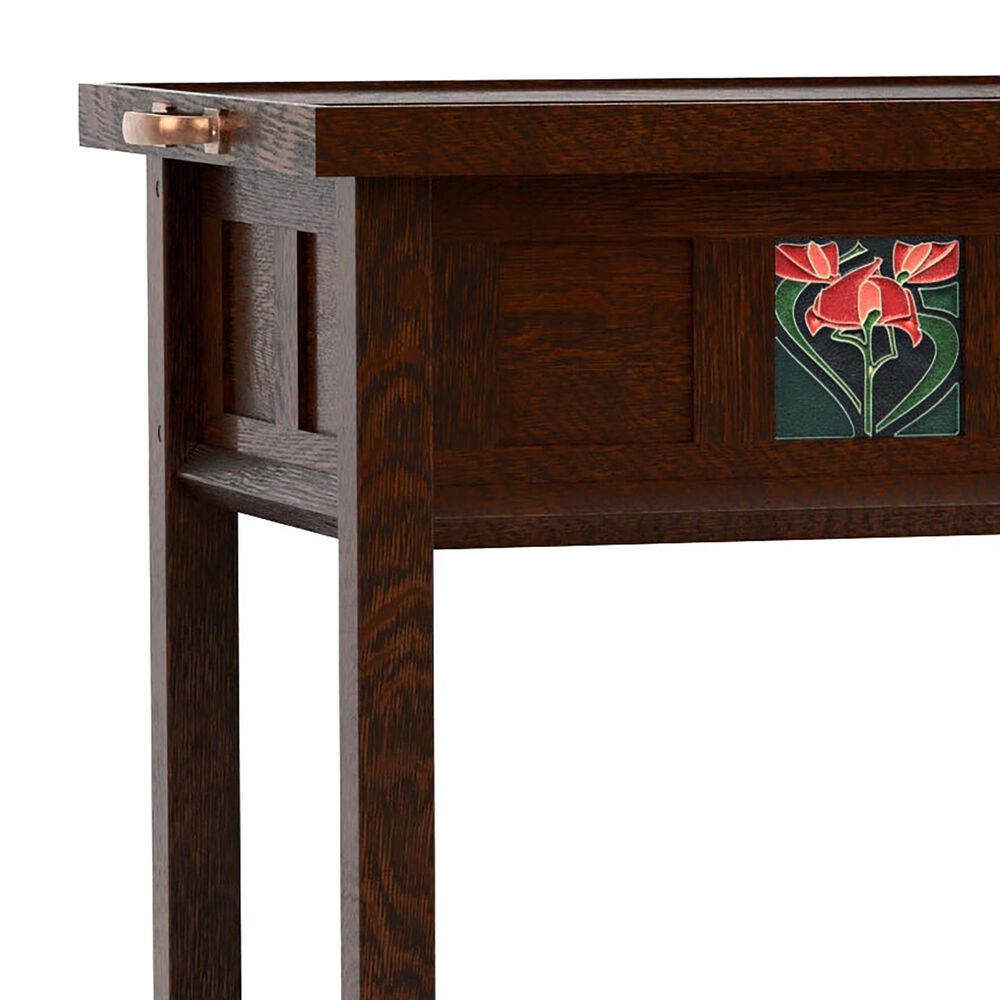Stickley Furniture Floral Tile Tray Table in Centennial, , large