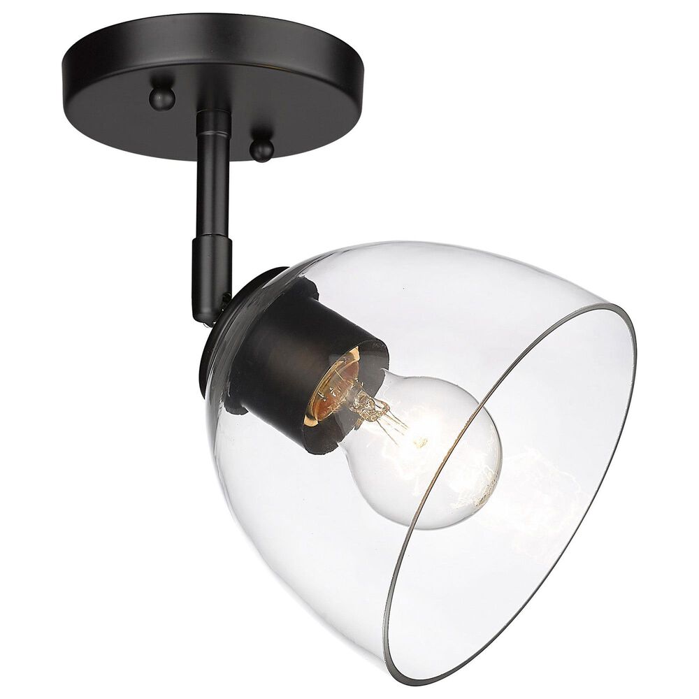 Golden Lighting Roxie 1-Light Semi-Flush in Matte Black, , large