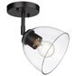 Golden Lighting Roxie 1-Light Semi-Flush in Matte Black, , large