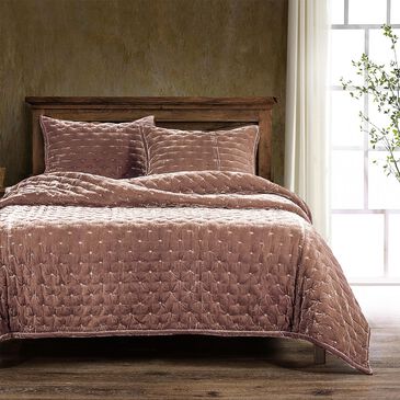 HiEnd Accents Stella 3-Piece King Quilt Set in Dusty Rose, , large