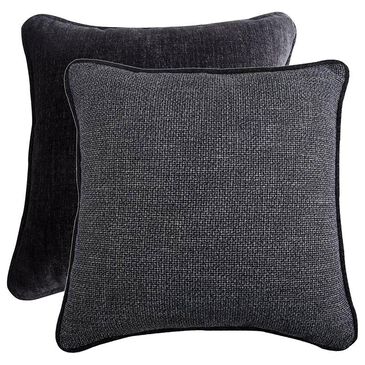 HiEnd Accents Hamilton 27" Square Euro Sham in Charcoal Gray, , large