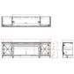 Legends Home Ithaca 83" Fireplace Console in Blue Denim and Bourbon, , large