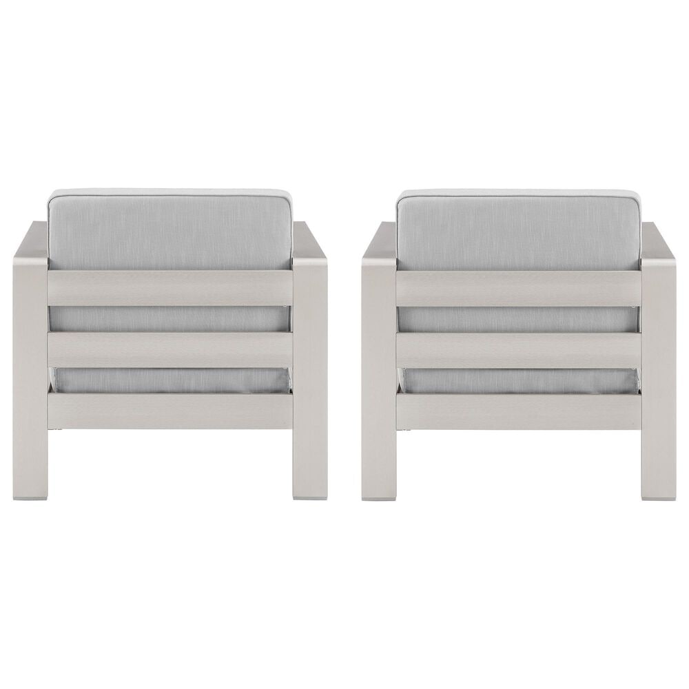 Linon Home Decor Karah Patio Arm Chair in Grey (Set of 2), , large