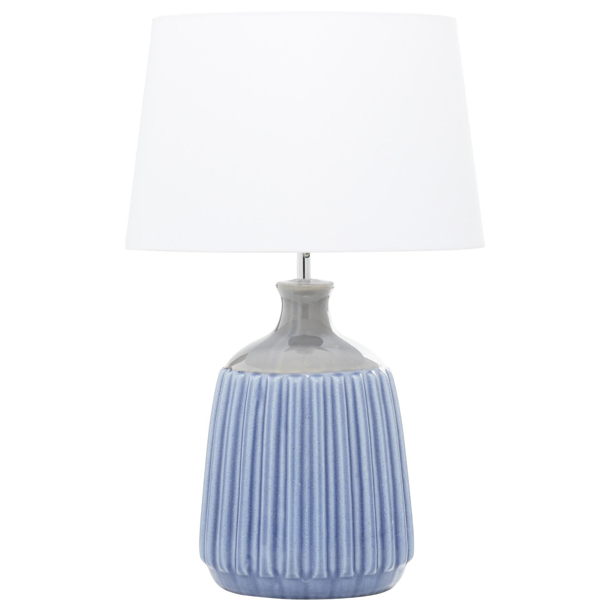 Maple and Jade Table Lamp in Shiny Blue and Gray NFM