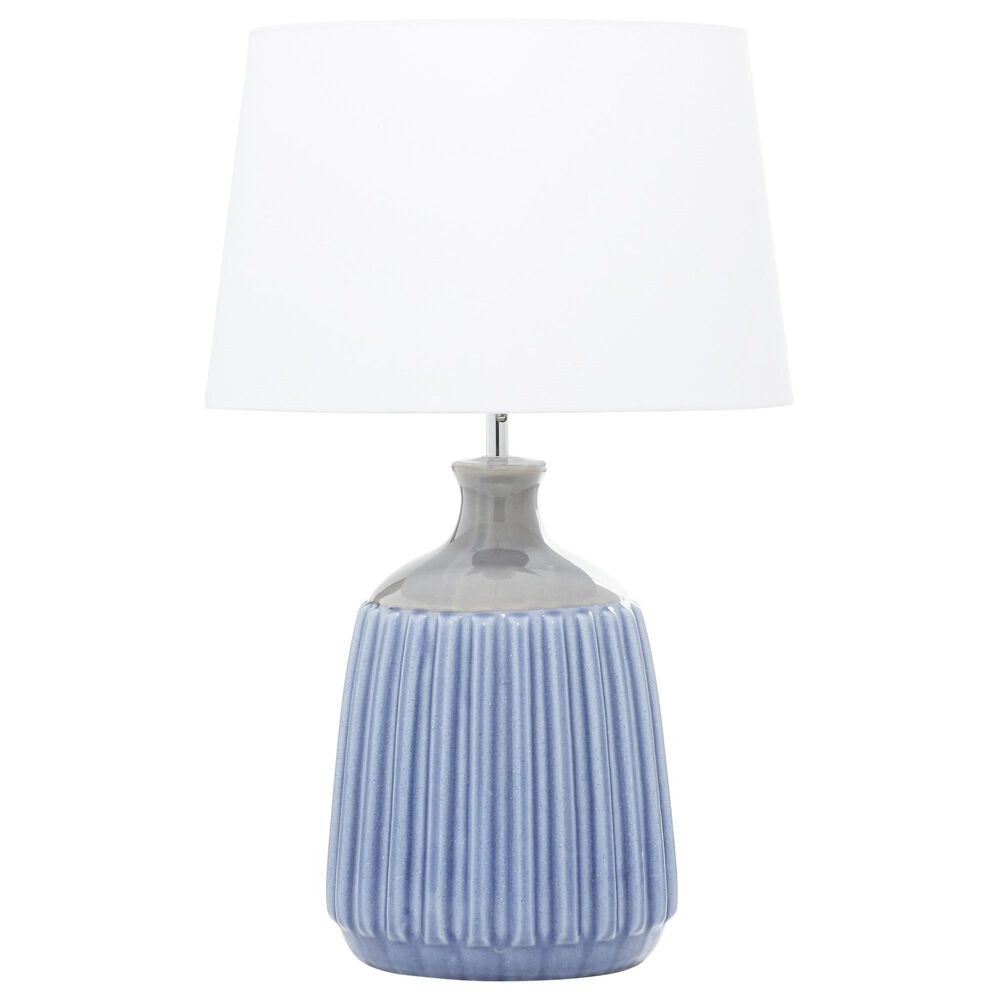 Maple and Jade Table Lamp in Shiny Blue and Gray, , large