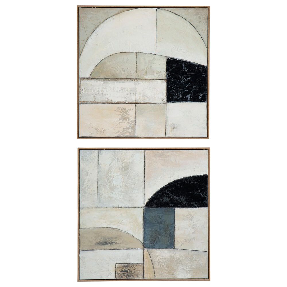 Ashley Bexlen 30" x 30" Wall Art in Tan, Taupe and Black (Set of 2), , large