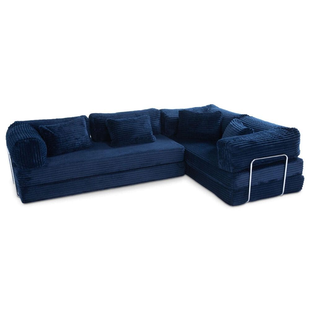 Jaxx Unsofa 2-Piece Modular Right Facing L-Shaped Sectional in Midnight Blue, , large