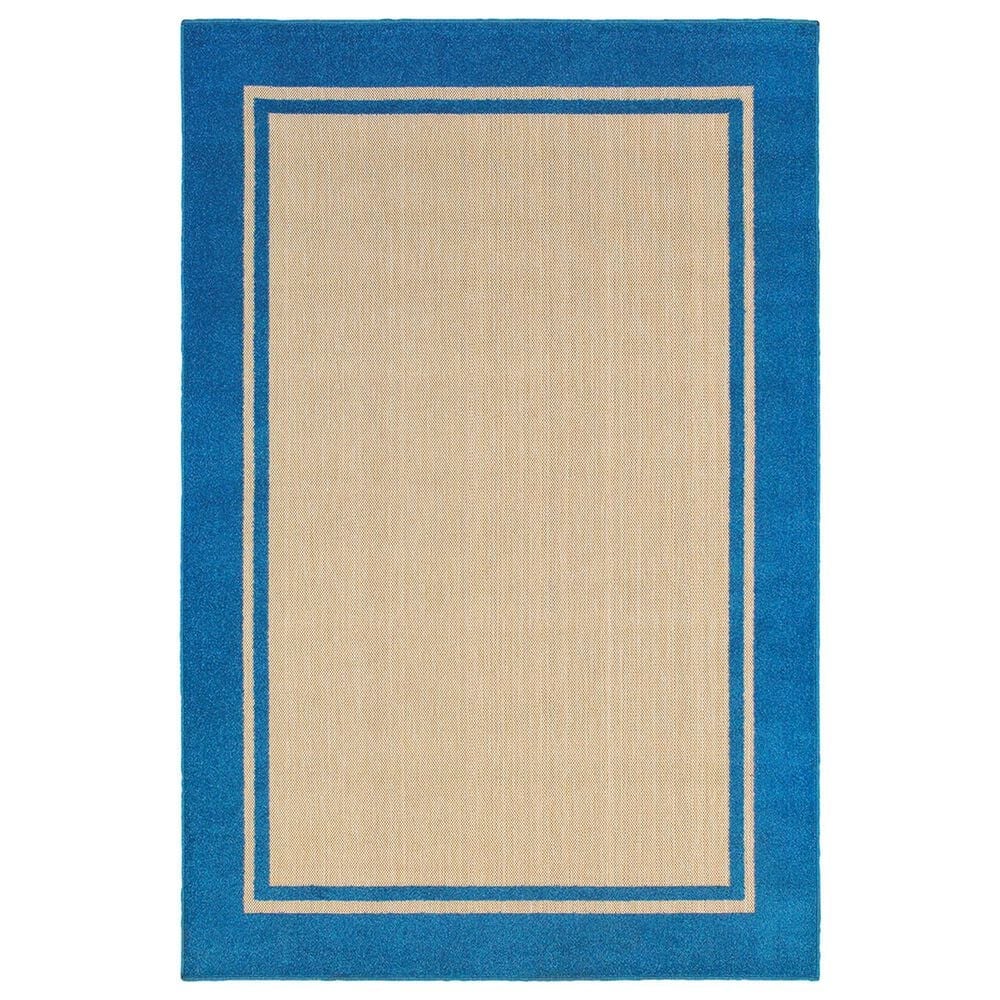Oriental Weavers Cayman 5594B 9"10" x 12"10" Sand and Blue Area Rug, , large