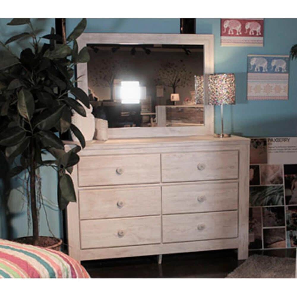 Signature Design By Ashley Paxberry 5 Piece Twin Bedroom Set In White Wash Nebraska Furniture Mart