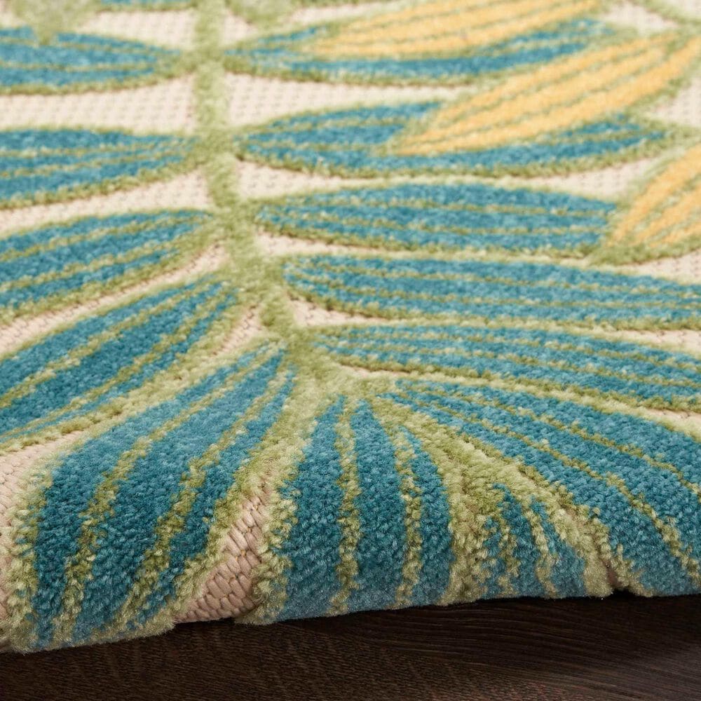 Nourison Aloha Nature 10&#39; x 14&#39; Green and Multicolor Indoor/Outdoor Area Rug, , large